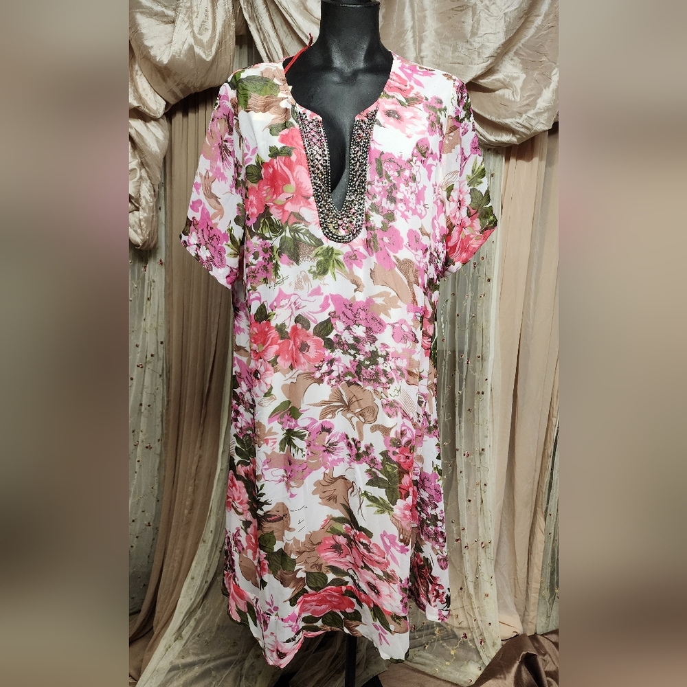 Anthropologie RAGA floral Embellished dress. Sz Sm. New
